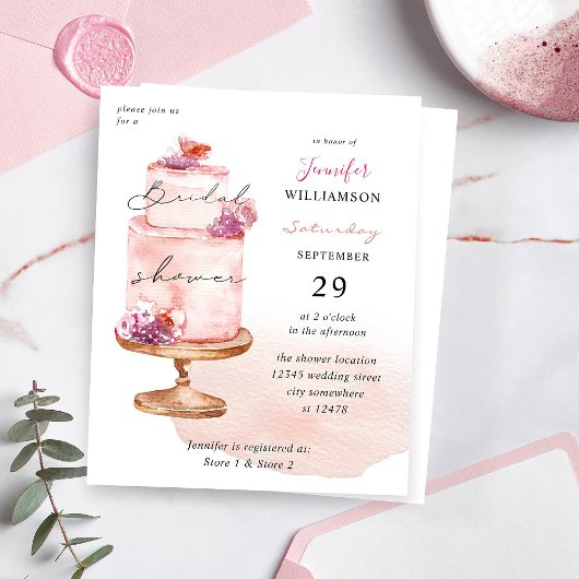 Budget Pink Cake Brautparty w Pink