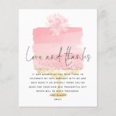 Budget Pink Cake Script 50. Geburtstag Vielen Dank (Vorderseite)