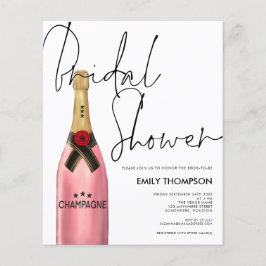 Budget Pink Champagne Script White Brautparty