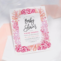 Budget Pink Coral & Jellyfish Kinderdusche