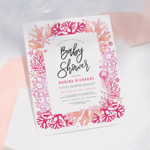 Budget Pink Coral & Jellyfish Kinderdusche