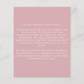 BUDGET Pink Danke Karte (Hinten)