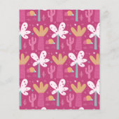 Budget Pink Dinosaurier 1. Geburtstag Einladung (Rückseite)