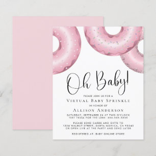 Budget Pink Donuts Virtual Baby Sprinkle laden