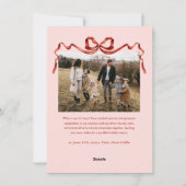 Budget Pink Elegante Red Bow Weihnachten Vier Foto (Rückseite)