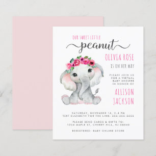 Budget Pink Elephant Baby Girl Virtual Dusche