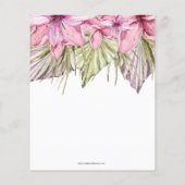 Budget Pink Flamingo Geburtstagsparty Einladung (Rückseite)