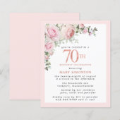 Budget Pink Floral 70. Geburtstag (Vorne/Hinten)