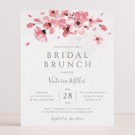 Budget Pink Floral Cherry Blossom Bridal Brunch