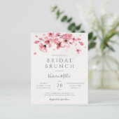 Budget Pink Floral Cherry Blossom Bridal Brunch (Stehend Vorderseite)