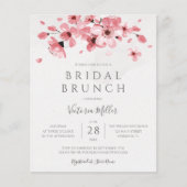 Budget Pink Floral Cherry Blossom Bridal Brunch (Vorderseite)