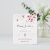 Budget Pink Floral Cherry Blossom Bridal Luncheon (Stehend Vorderseite)