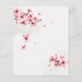 Budget Pink Floral Cherry Blossom Bridal Luncheon (Rückseite)