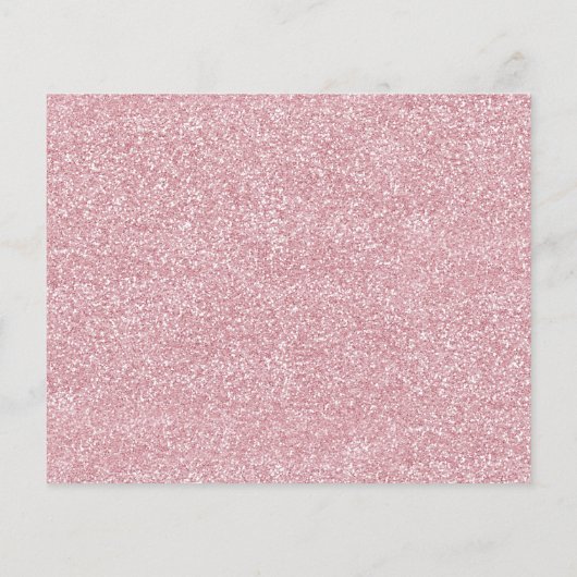 Budget Pink Floral Quinceanera Foto Einladung Flyer (Hinten)