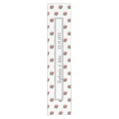 Budget Pink Floral Wedding Cloud Table Runner Kurzer Tischläufer (Vorderseite)