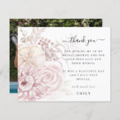 Budget Pink Florals Foto Brautparty Vielen Dank (Vorne/Hinten)