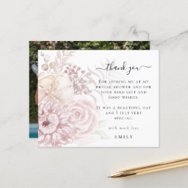 Budget Pink Florals Foto Brautparty Vielen Dank