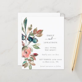 Budget Pink Florals Hochzeit speichern das Datum