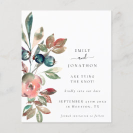 Budget Pink Florals QR Code Hochzeit speichern das