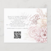 Budget Pink Florals QR Code Hochzeitsempfehlung (Rückseite)
