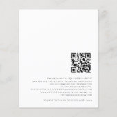 Budget Pink Florals QR Code Hochzeitsempfehlung (Rückseite)