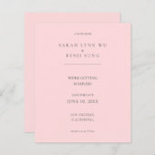 Budget Pink G Minimalistisch Mod 2V2 Save the Date (Vorne/Hinten)