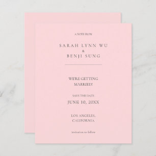 Budget Pink G Minimalistisch Mod 2V2 Save the Date