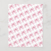 Budget Pink Gingham Bow Baby Shower Picnic (Rückseite)