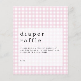 Budget Pink Gingham Diaper Raffelgehäuse