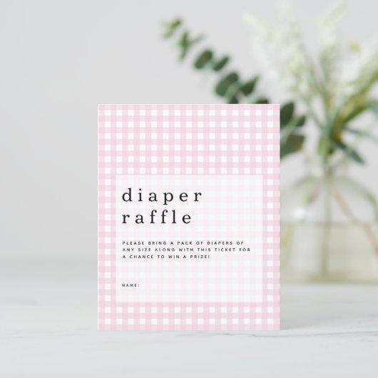 Budget Pink Gingham Diaper Raffelgehäuse (Stehend Vorderseite)