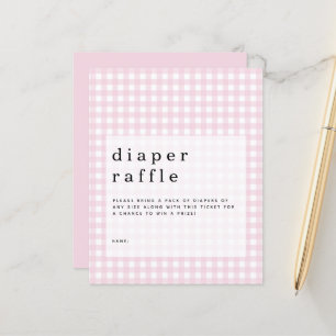 Budget Pink Gingham Diaper Raffelgehäuse