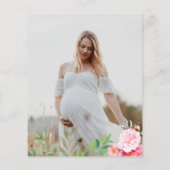 Budget Pink Girl Bear Foto Kinderdusche Einladung (Rückseite)