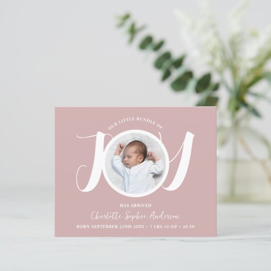 Budget Pink Girl Drei-Foto-Geburtserklärung (Stehend Vorderseite)