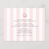 Budget pink Glitzer 3 Foto Abschluss Einladung (Rückseite)