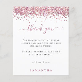 Budget Pink Glitzer Foto Brautparty Vielen Dank