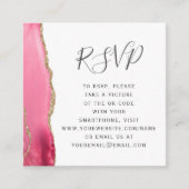 Budget Pink Gold Agate Hochzeit QR Code UAWG Begleitkarte (Vorderseite)