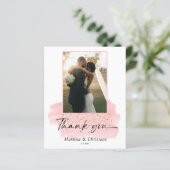 Budget Pink Gold Brush Wedding (Stehend Vorderseite)