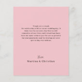 Budget Pink Gold Brush Wedding (Rückseite)