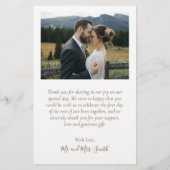 Budget Pink Gold Collage Hochzeit Vielen Dank Flye Flyer (Hinten)