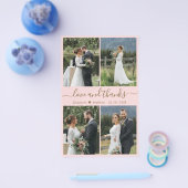 Budget Pink Gold Collage Hochzeit Vielen Dank Flye Flyer (Einzeln)