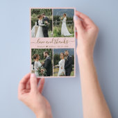 Budget Pink Gold Collage Hochzeit Vielen Dank Flye Flyer (Handgriff)