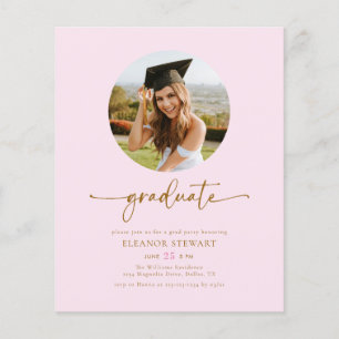 Budget Pink & Gold Foto Graduate Graduate Party