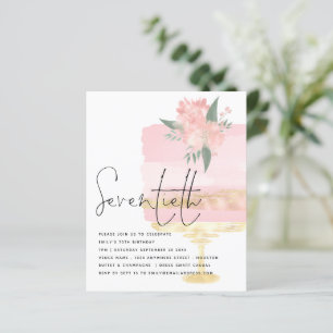 Budget Pink Gold Geburtstag Kuchen 70. Party Einla