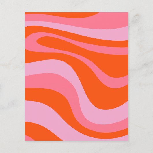 Budget Pink Groovy Bridal Dusche Einladung (Rückseite)