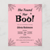 Budget Pink Halloween Brautdusche Einladung (Vorderseite)