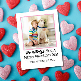 Budget Pink Hund Foto Klassenzimmer Valentinstag Mitteilungskarte