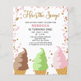 Budget Pink Ice Creme Party Geburtstag Einladung