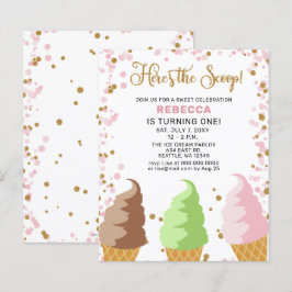 Budget Pink Ice Creme Party Geburtstag Einladung
