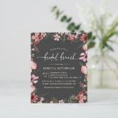 Budget Pink Magenta Gray Bridal Brunch Einladung (Stehend Vorderseite)