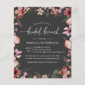 Budget Pink Magenta Gray Bridal Brunch Einladung (Vorderseite)